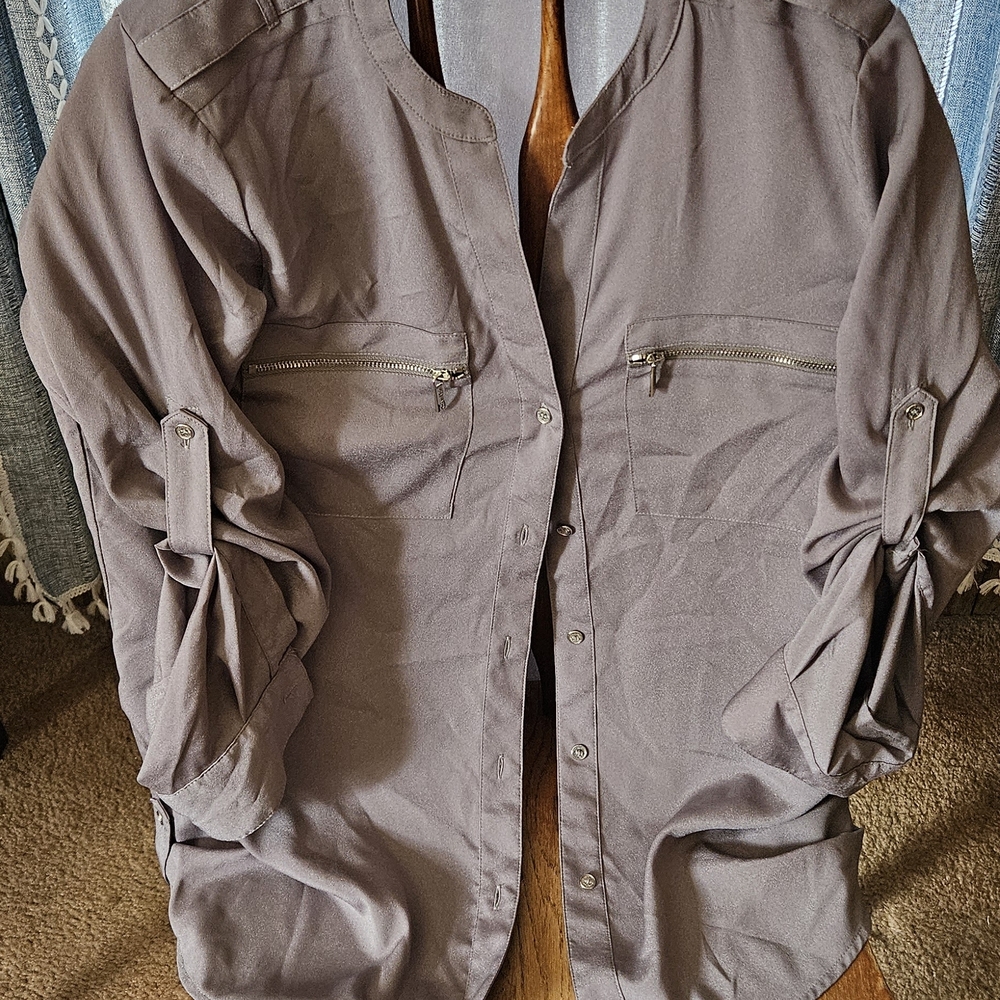 Calvin Klein Taupe Blouse
